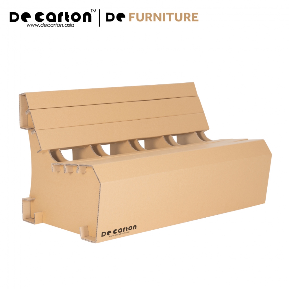 Cardboard Bench with Backrest