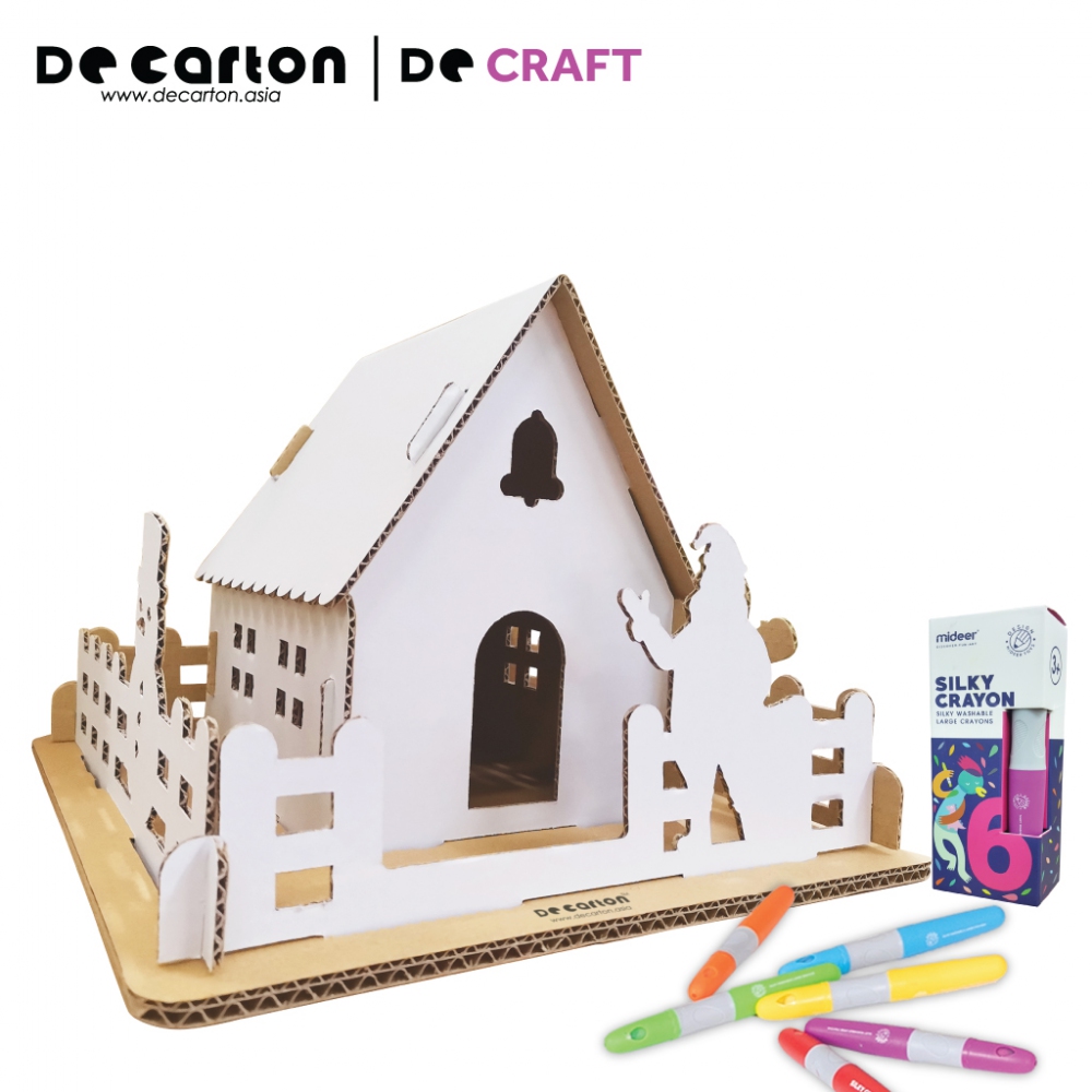 [De Craft] De Carton Cardboard Little Christmas House Craft Kits