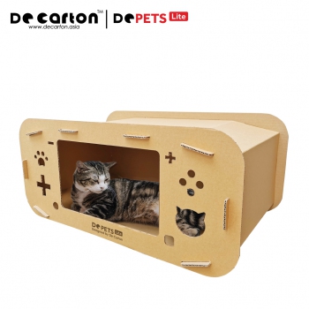 Cardboard Meow Switch-Shaped Cat House