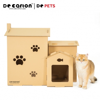 Cardboard Paw-Paw Cat Bungalow